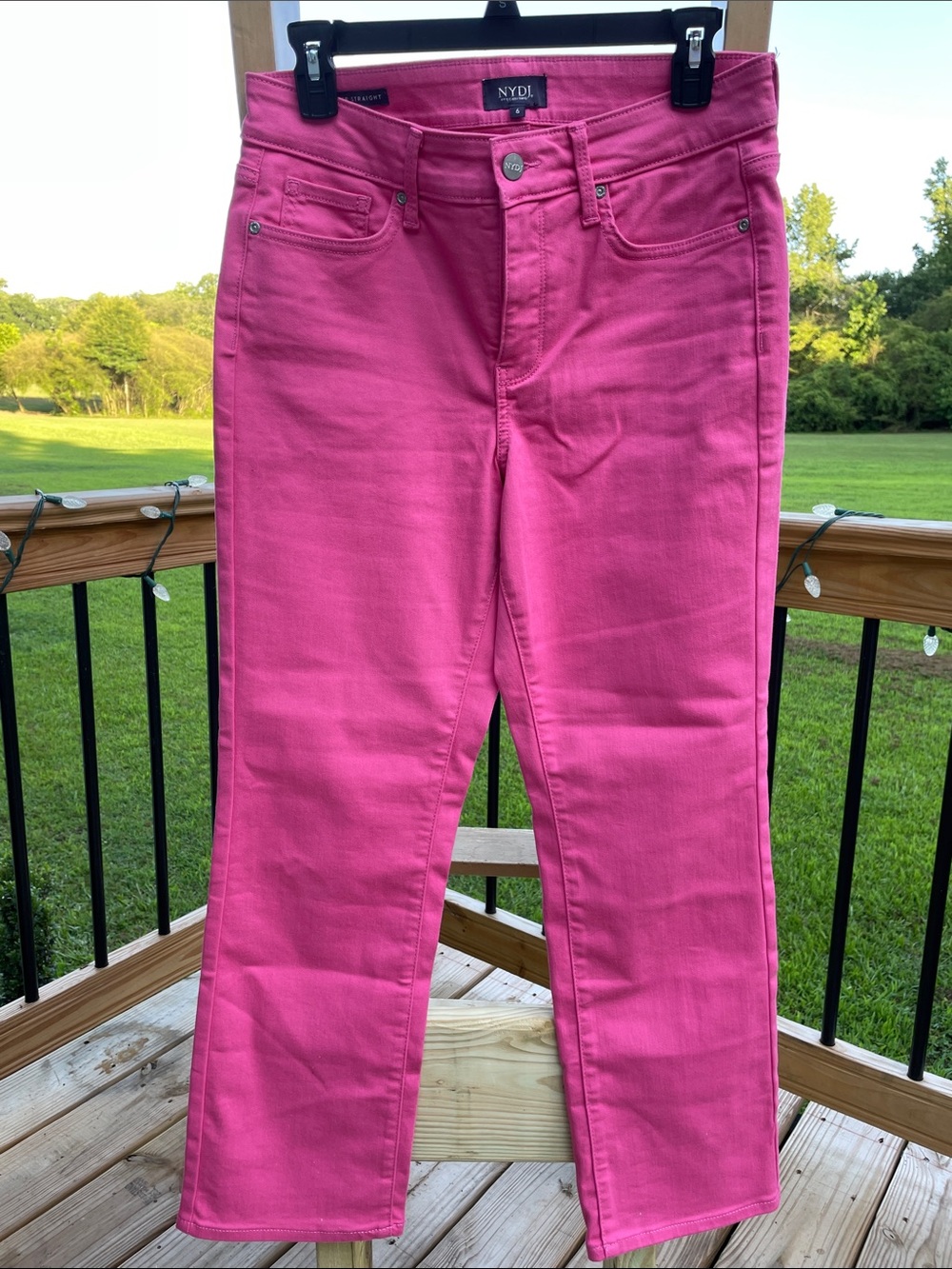 NYDJ Hot Pink Women's Straight-Leg Jeans
